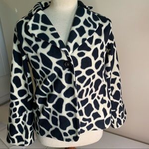 Susan Graver animal print light weight jacket Size Small excellent pre used cond
